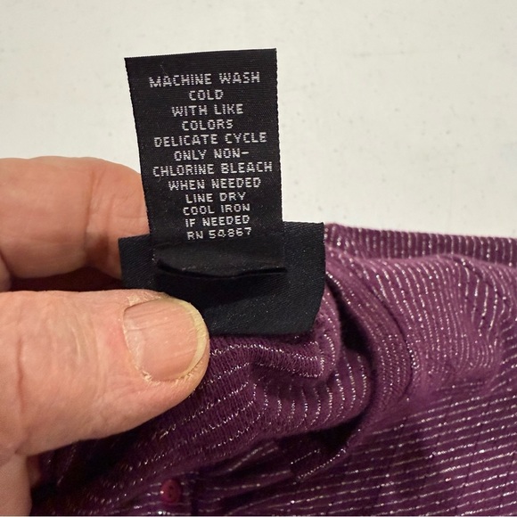 Torrid 3/4 Sleeve Bodycon Pullover V-neck Purple & Silver Women’s Size 1 (1X) - Picture 11 of 11